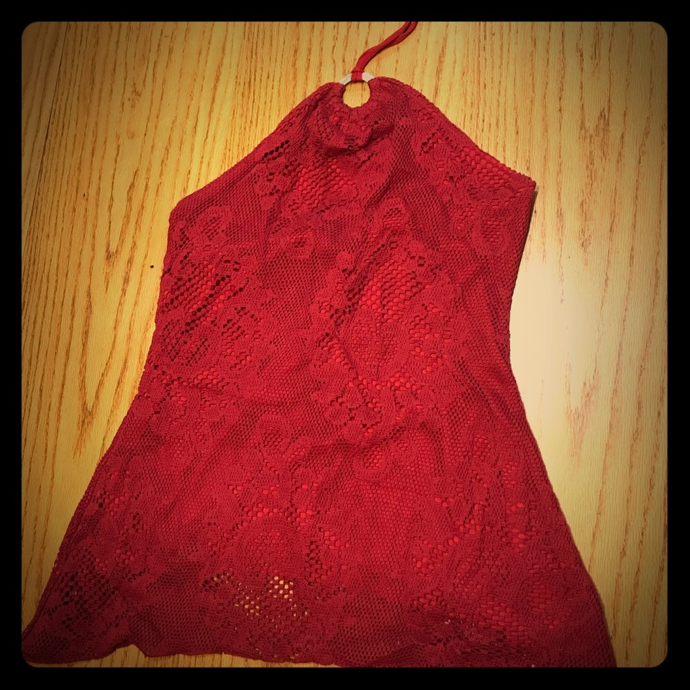 NEVER WORN Red extra large halter top